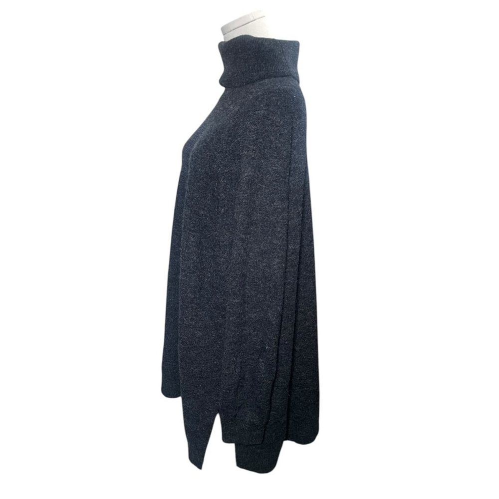 H&M XXL Sweater Dress Tunics Grey Acrylic Wool Turtleneck Dresses Cozy Winter HM